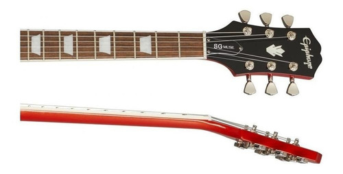 Guitarra elétrica Epiphone Modern SG SG Muse de mogno scarlet red metallic metalizado com diapasão de louro indiano