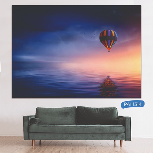 Cuadro Paisajes Naturaleza Pieza 90x60 Canvas Madera Deco