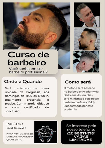 Imagem 1 de 1 de Curso De Barbeiro ( Técnica Barbeday Academy)