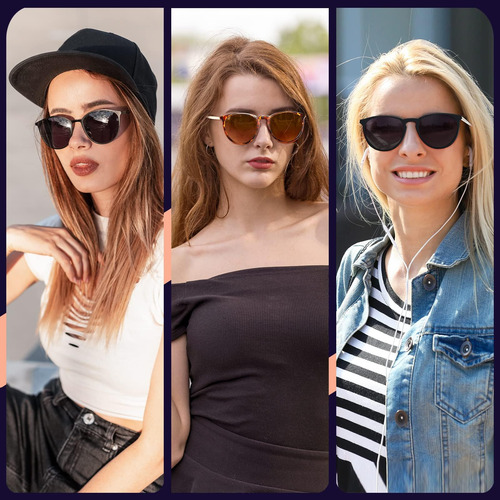 Paquete De 2 Gafas De Sol Para Hombre Y Mujer, Lentes De