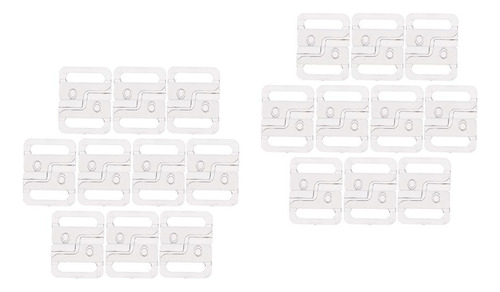 20 Sets Craft Plastic Clear Tape Cierre De Cierre Gancho Y