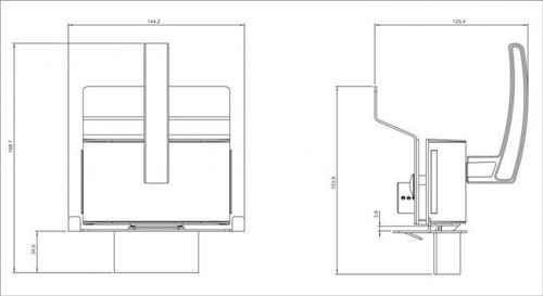 Fechadura Para Porta De Vidro Pv90 1f-l Inox Puxador L Hdl