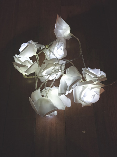 Cordão Luminoso Rosas (flor) Led A Pilha