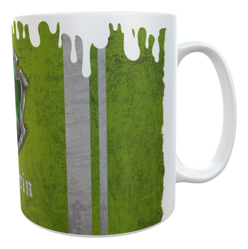 Taza Blanca - Harry Potter Casa Slytherin
