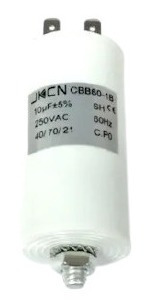 Imagen 1 de 2 de Capacitor De Marcha 10 Uf 450v Marca Europower