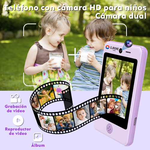 Teléfono Móvil Para Niños Teléfono Llamada 2g Inteligente Para Niños Con Ranura Para Tarjeta Sim,equipado Con Cpu Mtk6262d Y Lente Cmos Admite Tarjeta Tf Children Smartphone Móvil Para Llamadas Niño