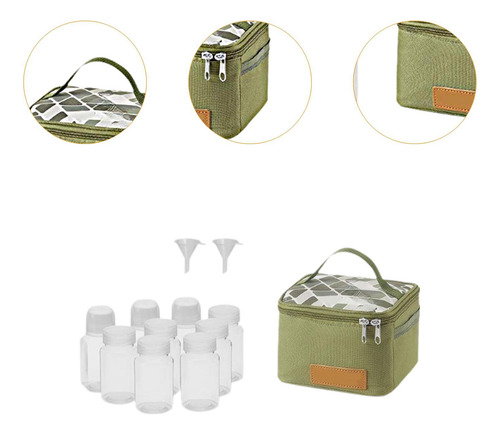 Kit De Especias De Campamento Con Dispensadores De Verde