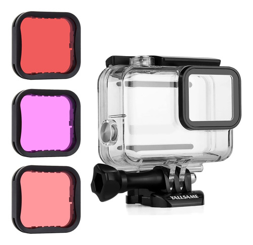 Yallsame Estuche Impermeable Con Filtro De Buceo Para Gopro 