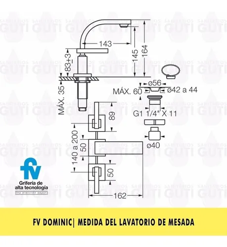 Griferia fv dominic lever sales