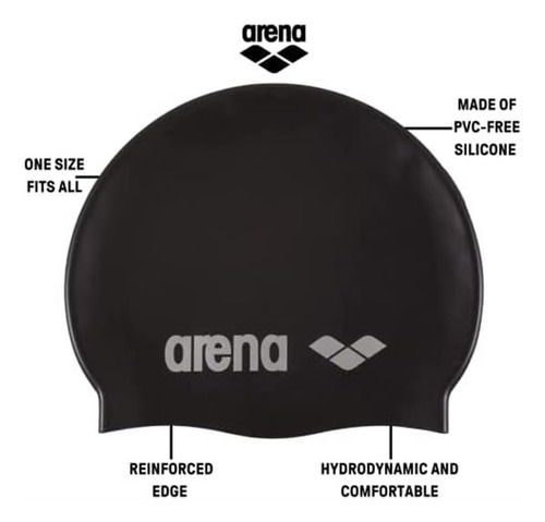 Arena Classic Gorro De Natación De Silicona Unisex Para Adul