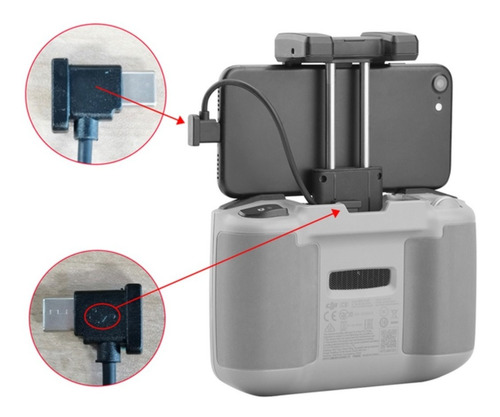 Imagen 3 de 5 de Dji Mavic Air 2 Cable Datos 30cm Tipo-c A Ios Apple Lighting