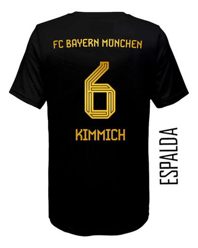 Remera Algodon Camiseta Bayern Munich Golden #6 Kimmich