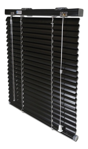 Cortina Palmer Veneciana De Aluminio 100x120 Cm 4 Colores Negro