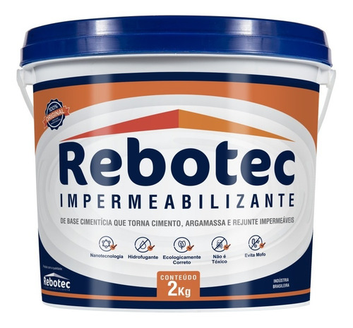 2 Kg Rebotec Sp Impermeabilizante - Pronta Entrega Sp 