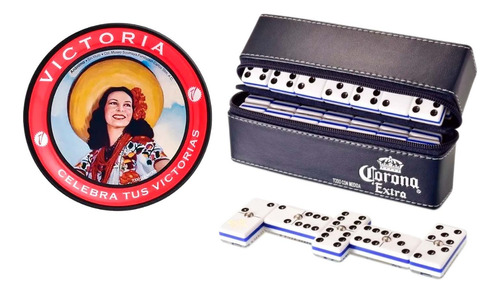 Domino Corona Extra Blanco Cierre + Portavaso Galas # 3