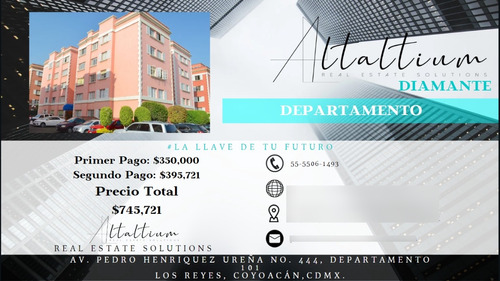 Departamento En Venta, Coyoacan Los Reyes, En Remate...!!