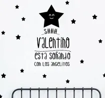 Comprar Vinilos Decorativos Frase Bebes Cuna Cama Nombre  Estrellas