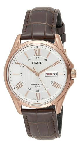 Casio Mtp1384l-7av Reloj Para Hombre Con Correa De Cuero En 