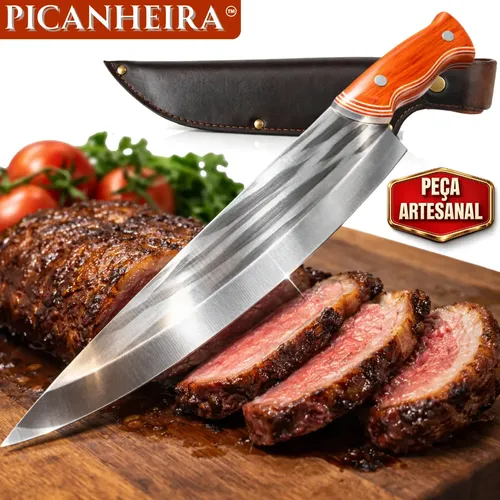 Faca Picanheira Artesanal Churrasco Profissional 12 Polegadas Ful...