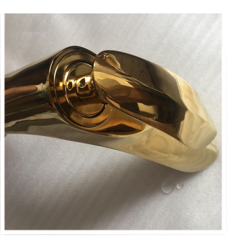 Imagen 4 de 10 de Llave Grifo Monomando Lavabo Ovalin Oro Pulido Dorado Gami