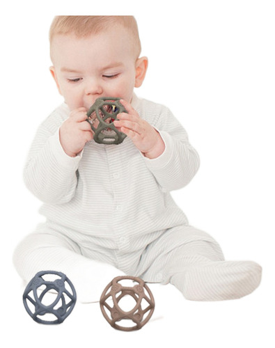 Pack De 5 Mordederas Para Bebé De Silicón, Figuras Esféricas