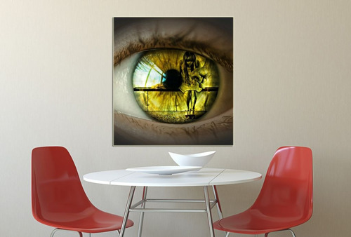 Vinilo Decorativo 30x30cm Ojos Humano Realismo Arte M3