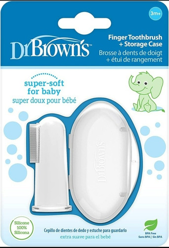 Dr Brown's Cepillo Dental De Silicona Para Bebé Con Estuche
