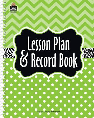 Libro Lime Chevron And Dots Lesson Plan & Record Book - T...