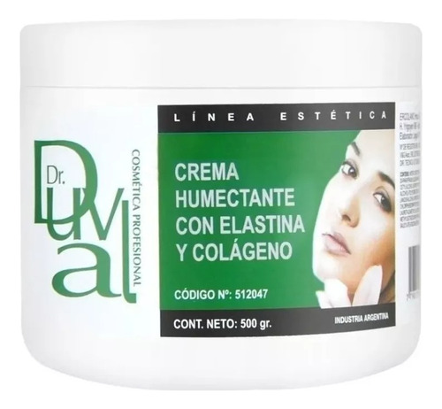 Crema Humectante Colágeno Y Elastina Dr. Duval 500g