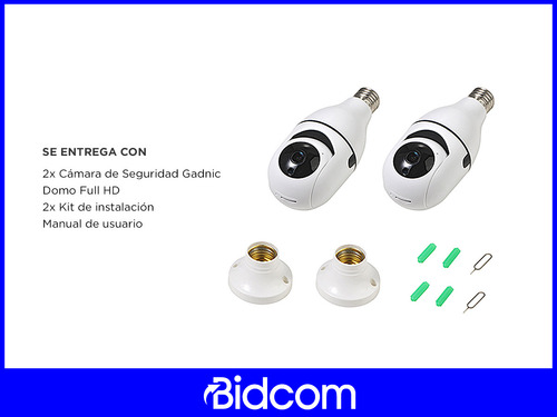 Cámara De Seguridad Full Hd Gadnic Visión Nocturna Kit X2
