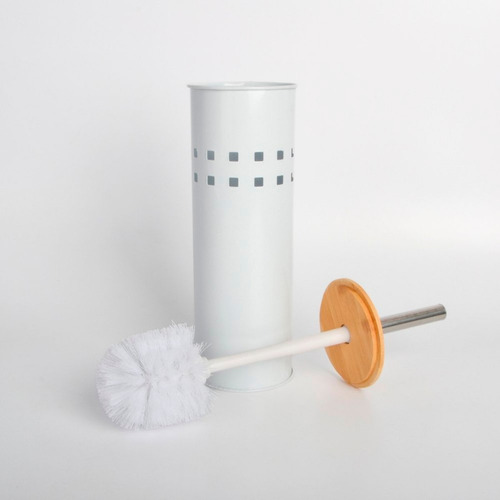 Escobilla Cepillo Bambu Baño Inodoro Desmontable Acero Inox