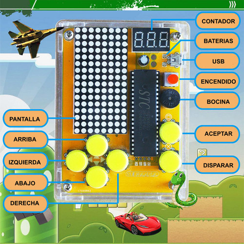 Práctica De Soldadura Mini Consola Juegos Retro