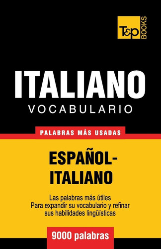 Libro: Vocabulario Español-italiano - 9000 Palabras Más Usad