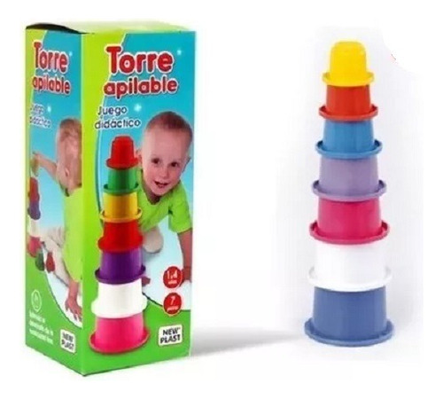 Juego Didactico Torre Vasos Apilable Chica Shp Tunishop