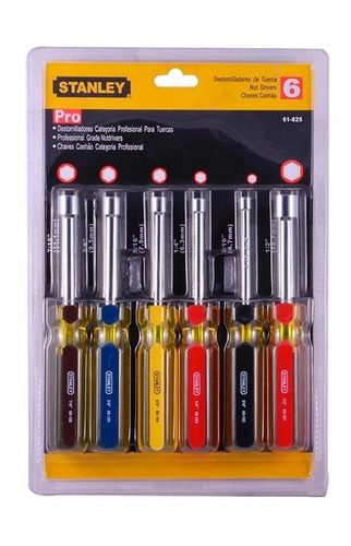 Juego 6 Destornilladores Profesional Para Tuercas Stanley