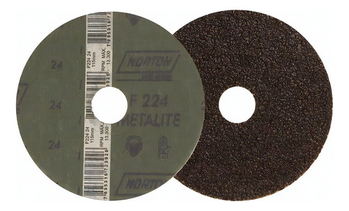Discos de fibra F224 con 5 unidades - Norton Grain 24
