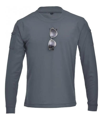 Sudadera Con Mangas En O Para Hombre, Cuello Holgado, Absorb