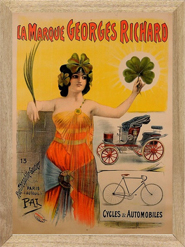 Bicicletas Georges Richard Publicidad Cuadro Poster   H221