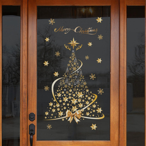 Adhesivos Para Ventana De Árbol De Navidad Pegatinas Navideñ