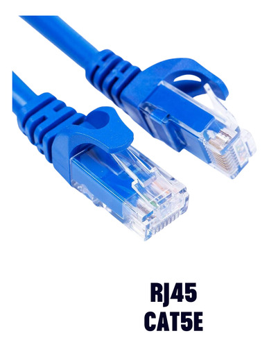 Cabo De Rede 1,5 Metro Lan Internet Crimpado Rj45 Cat5e Azul