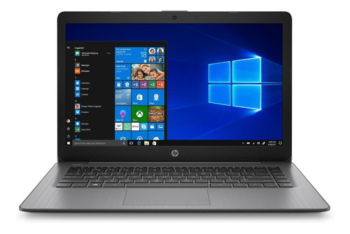 Imagen 1 de 4 de Laptop HP Stream 14-CB174WM brilliant black 14", Intel Celeron N4000 4GB de RAM 64GB SSD, Intel UHD Graphics 600 1366x768px Windows 10 Home