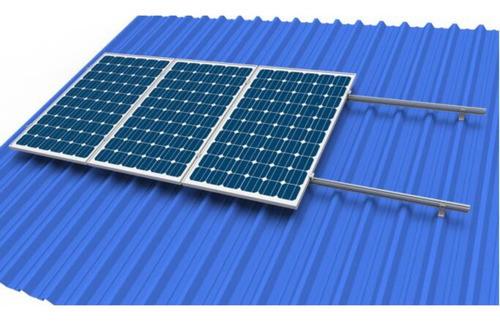 Soporte Panel Solar Aluminio Techo Chapa 4 Paneles