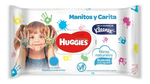 Imagen 2 de 2 de Toallitas Húmedas Para Manitos Y Caritas Huggies 48 Und