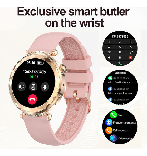 Amoled Smart Watch Deporte Pulsera Reloj Inteligent Mujer