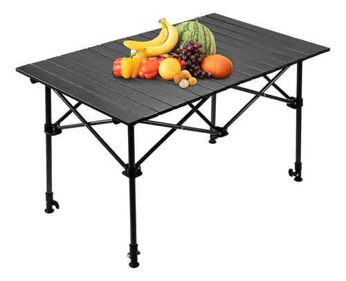 Mesa Plegable Ajustable Portatil Camping Picnic Resistente
