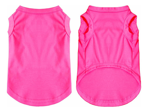 2pcs Camisas De Cachorro Pequenas Simples Para Fêmeas De Cam
