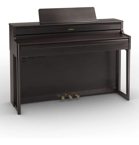 Piano Digital Roland Hp-704 Dark Rosewood Promusica Rosario Marrón Oscuro