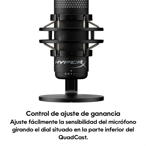 Imagen 9 de 10 de Hyperx Quadcast S, Micrófono Usb Multipatrón Gamer Streaming