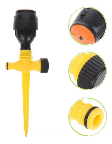 Aspersor De Gramado Sprinkler Jardim Rotação Automática 360