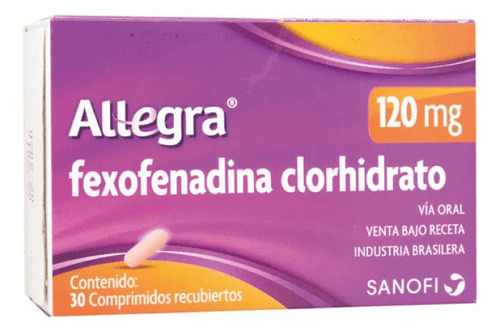 Allegra 120 Mg X 30 Comprimidos Recubiertos